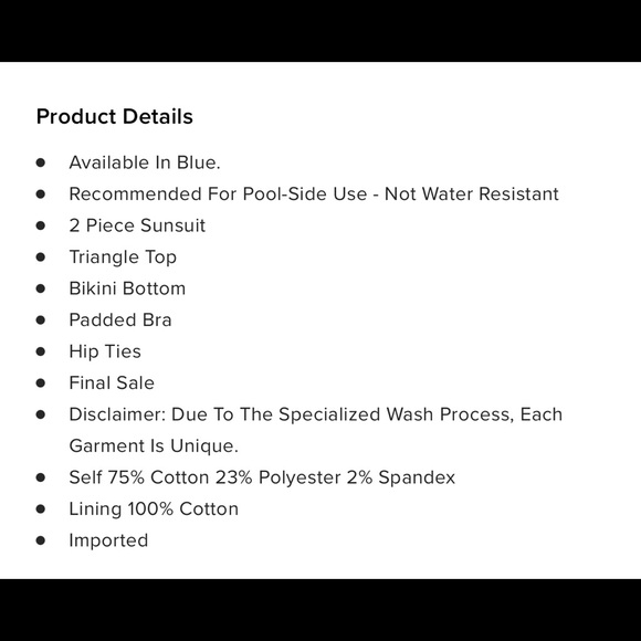 Denim 2 Piece Swim Set - Picture 2 of 2